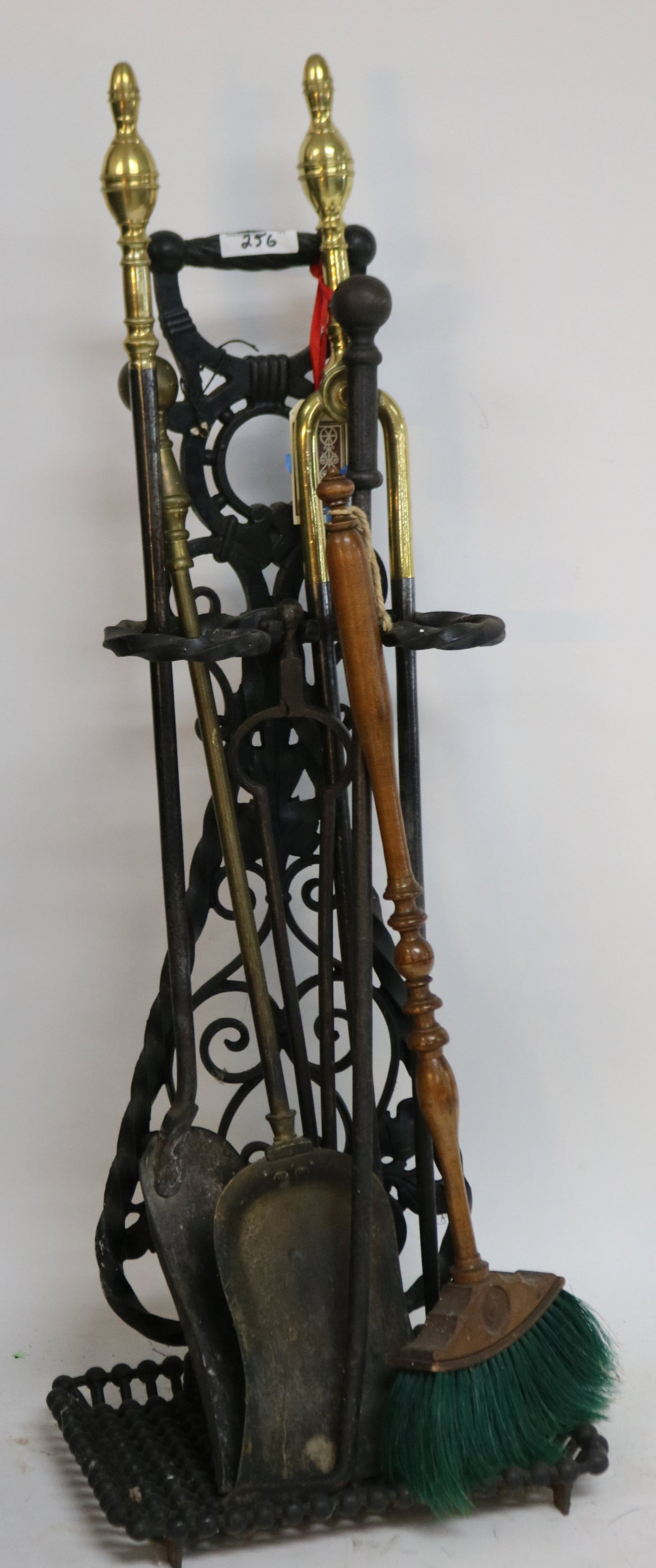 VICTORIAN CAST IRON FIRE TOOL HOLDER, LATE 18TH (1 of 3)