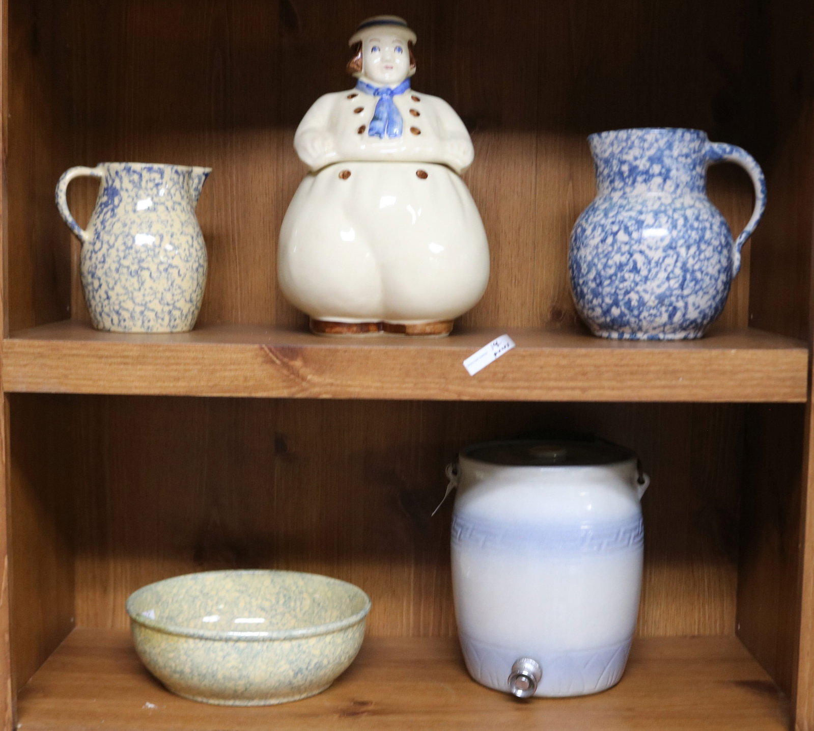 11 PCS. STONEWARE & POTTERY, COOKIE JAR, - 2