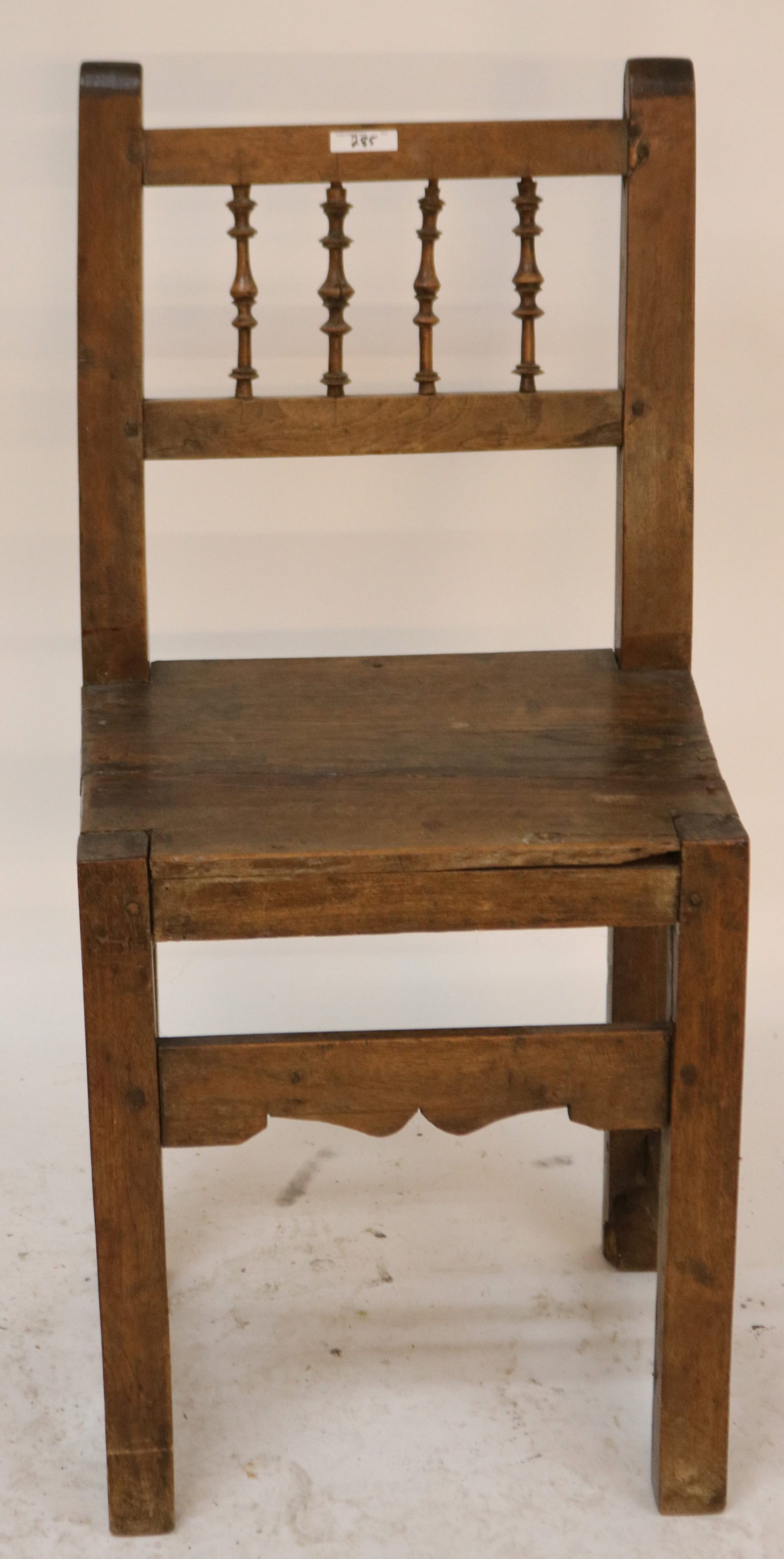 17TH C. SIDE CHAIR, WALNUT, NATURAL FINISH, 34: 1/2" H, 16 1/4" W, 13" D, 18 1/2" SEAT HEIGHT