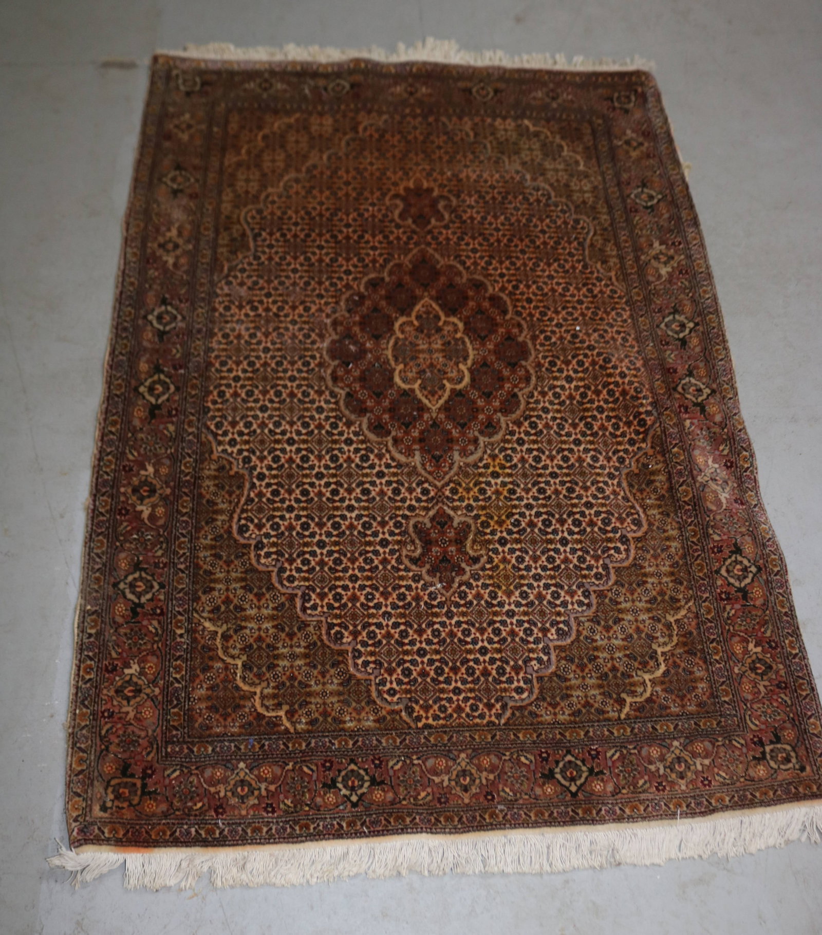 ORIENTAL AREA RUG, BIDJAR, SHOWS MOTH DAMAGE, 3' (1 of 2)