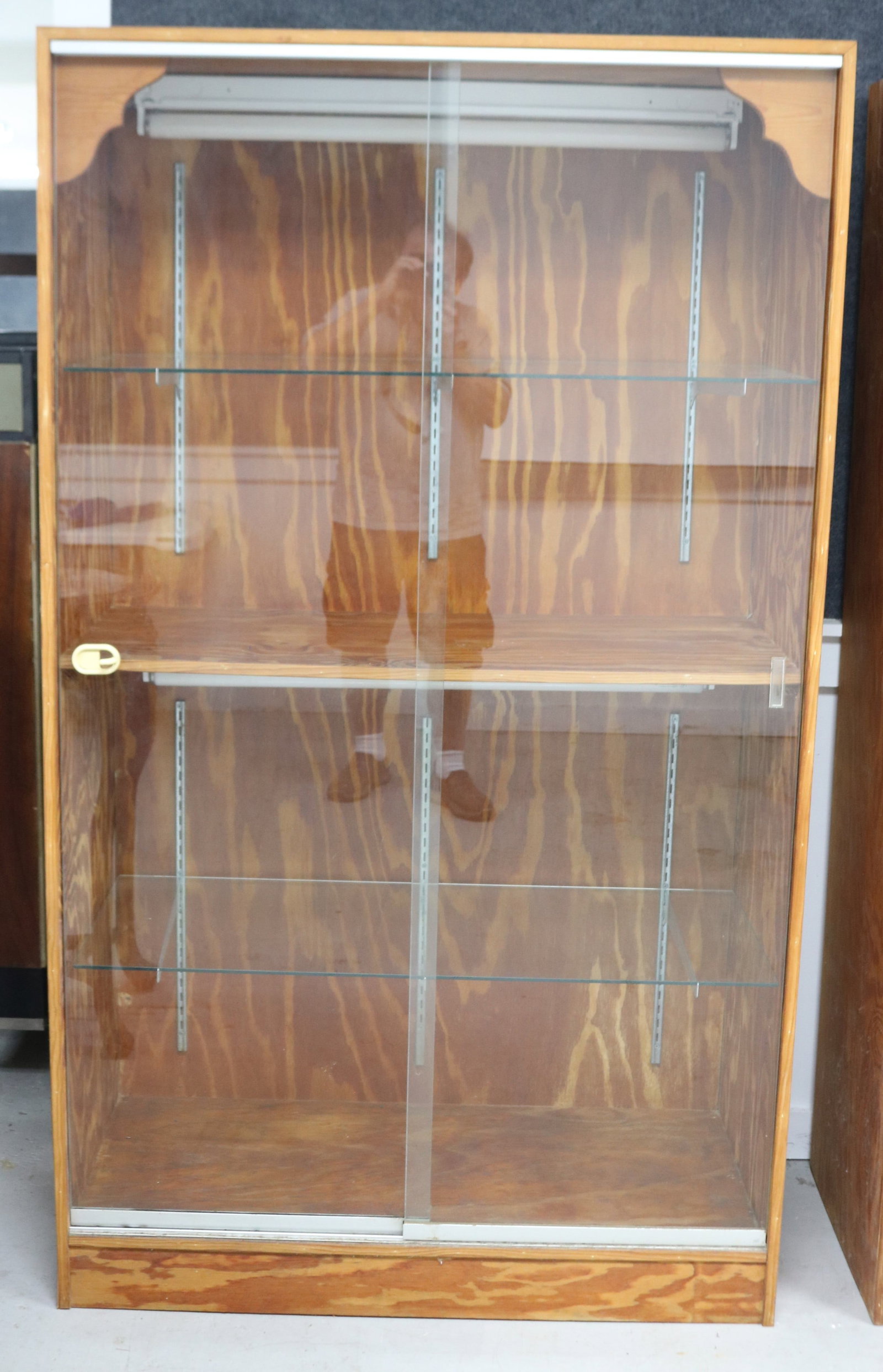 CUSTOM MADE DISPLAY CASE, WOOD & GLASS SHELVES, 2 (1 of 1)