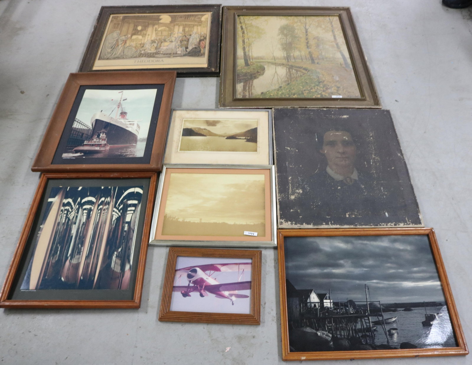 LOT 9 FRAMED PRINTS, PAINTINGS & PHOTO: SEE PHOTO