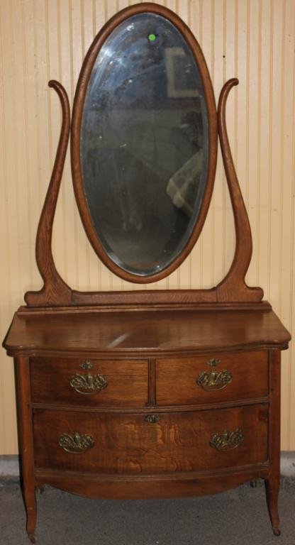 Refinished Oak Princess Dresser Feb 15 2014 Turkey Creek