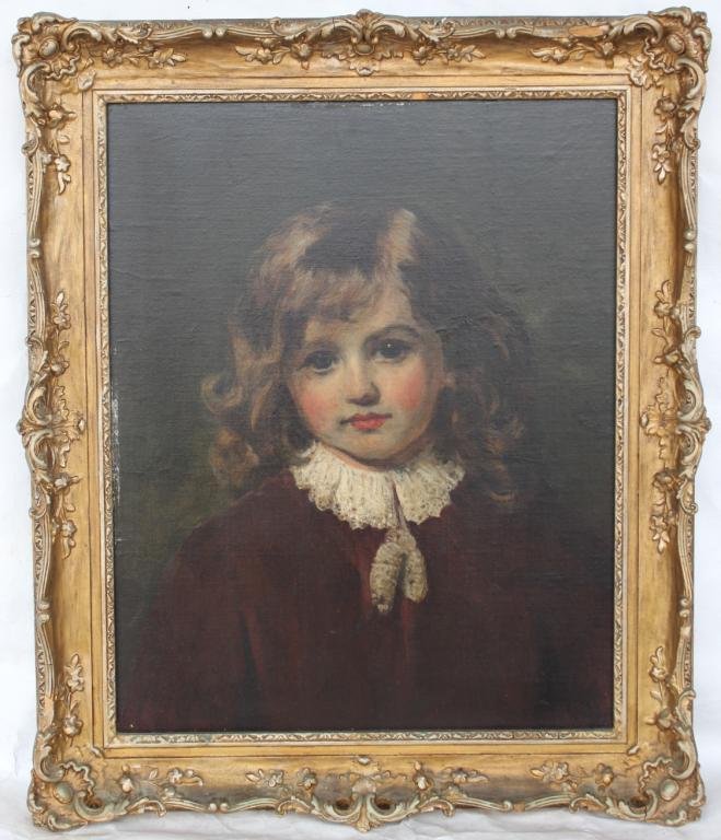 19TH C. OIL ON CANVAS, DEPICTING YOUNG LAWYER: JULIAN CODMAN OF MASS., IN ORNATE NEWCOMB MACKLIN FRAME, CANVAS MOUNTED ON PANEL, 20" X 16"