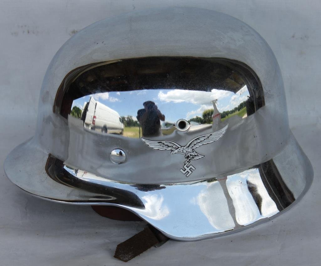 CHROME WWII GERMAN HELMET WITH May 17, 2014 Turkey Creek Auctions in FL