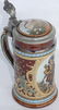 INCISED METTLACH STEIN WITH CAVALIER - 2