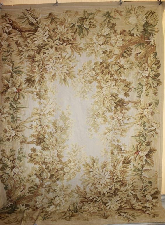 RUG #561, 9' X 12' 3" FLORAL AUBUSSON: NO CONDITION NOTED