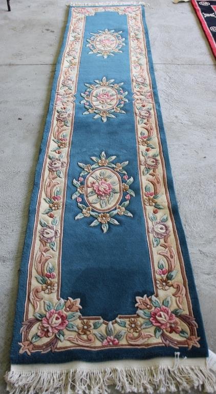 RUG #632, 2' 3" X 10' 6" CHINESE SUPER AUBUSSON: NO CONDITION REPORT