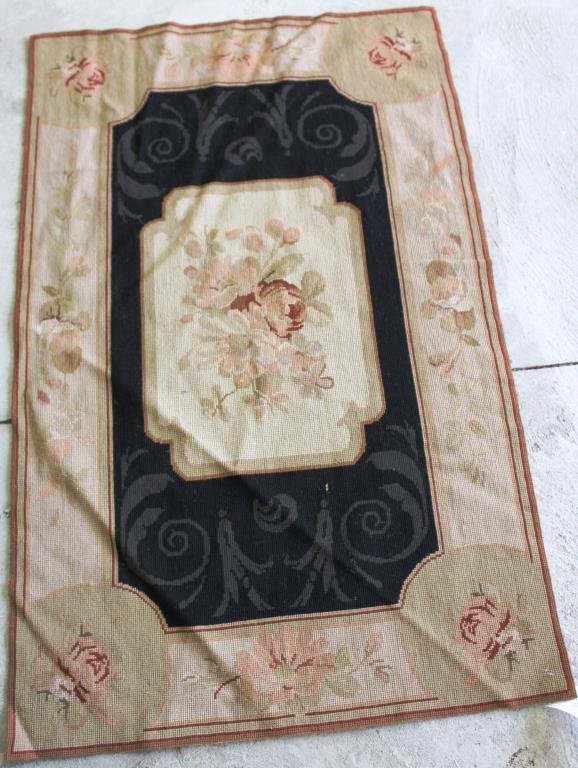 RUG #703, 2' 6" X 4' CHINESE NEEDLEPOINT: AUBUSSON