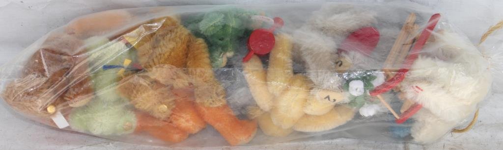 STEIFF 12 MONTHS OF THE YEAR MINI BEARS: BEAR ON SLED, BOUQUET BEAR, BEAR W/ HEART, BLUE BEAR, BEAR W/ WATERING CAN, BEAR WITH EGG, BEAR W/ APPLE, GREEN BEAR, BLUE BEAR, BEAR WITH KITE, GREEN BEAR WITH ROSES, YELLOW BEAR W/ FLOWER, BEAR W/ P