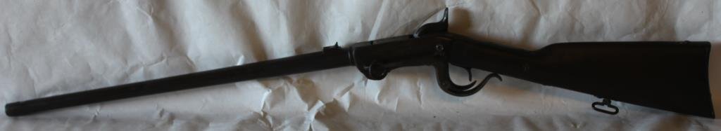 CIVIL WAR BURNSIDE RIFLE, PROVIDENCE RI.: SADDLE RING CARBINE, POSSIBLY MODEL #2, MISSING FIRING PIN, G.P. FOSTER PATENT APRIL 10TH 1860, ALSO BURNSIDE PATENT 1866 SERIAL #1004, 39" L, BARREL 19 3/4"