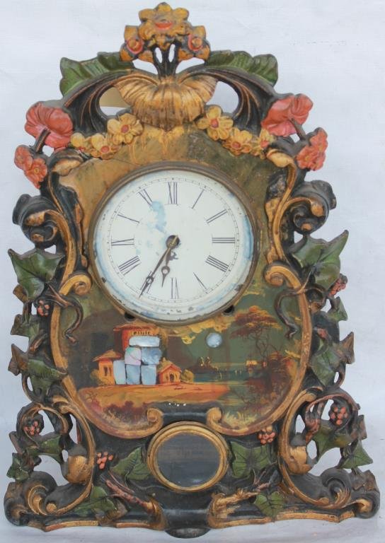 CAST IRON CASED MANTLE CLOCK, WITH (1 of 1)