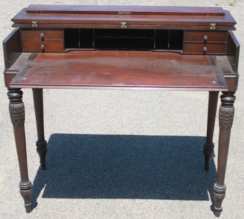 QUALITY CUSTOM MAHOGANY SPINET DESK (1 of 1)