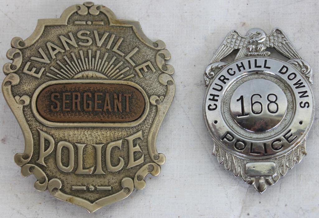 TWO OLD POLICE BADGES, TO INCLUDE (1 of 2)