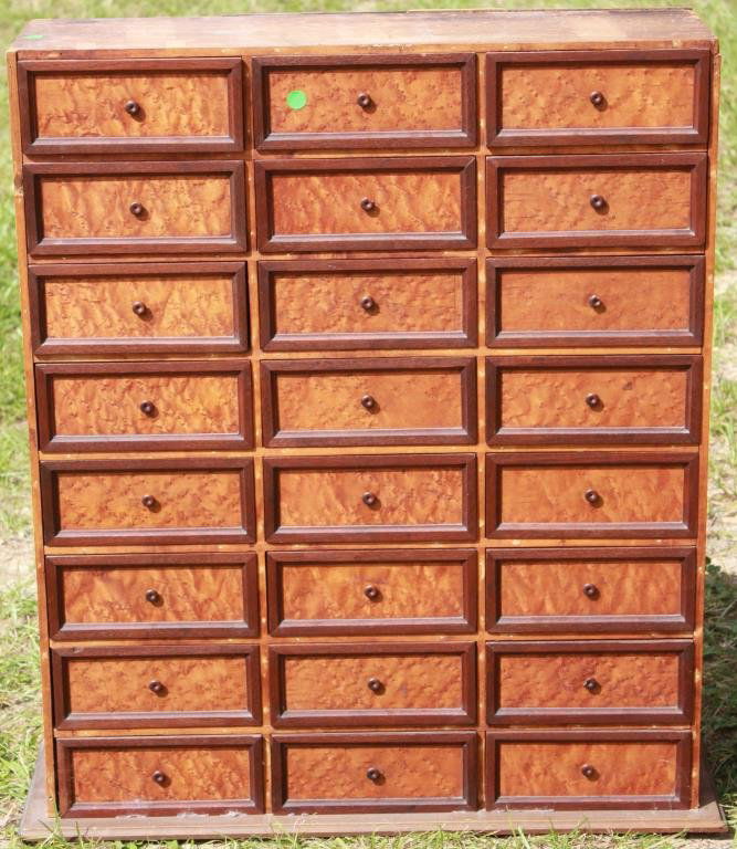 24 DRAWER BIRDS EYE MAPLE MULTI DRAWER CHEST (1 of 1)
