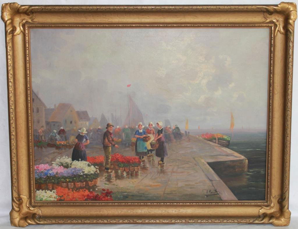 EARLY 20TH C. OIL ON CANVAS, SIGNED A. PAWOT (1 of 3)