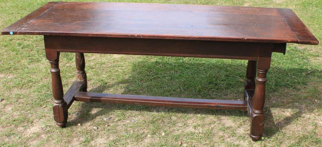 18TH C. WALNUT TRESTLE TYPE BASE (1 of 4)