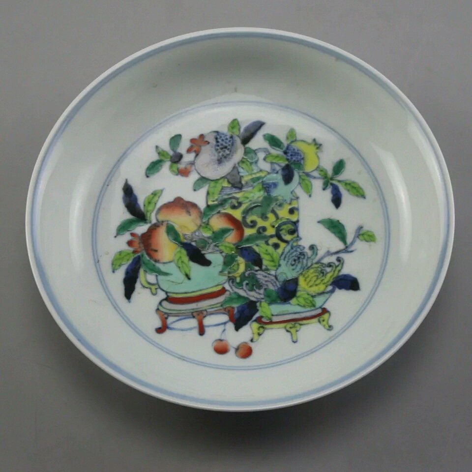 A Fine Doucai Plate With Mark (1 of 3)