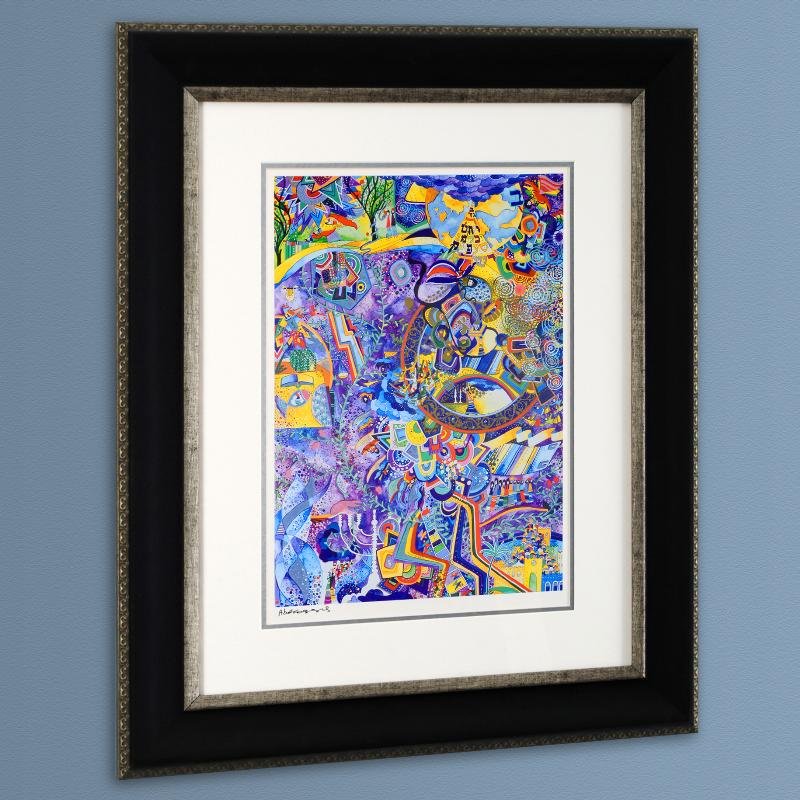 "Celebrations" Embossed Lithograph by Raphael Abecassi: "Celebrations" Embossed Lithograph by Raphael Abecassis, Hand Signed by the Artist, with Certificate! Combining exquisite detail and a perfect color scheme, Abecassis creates harmonious works of passi
