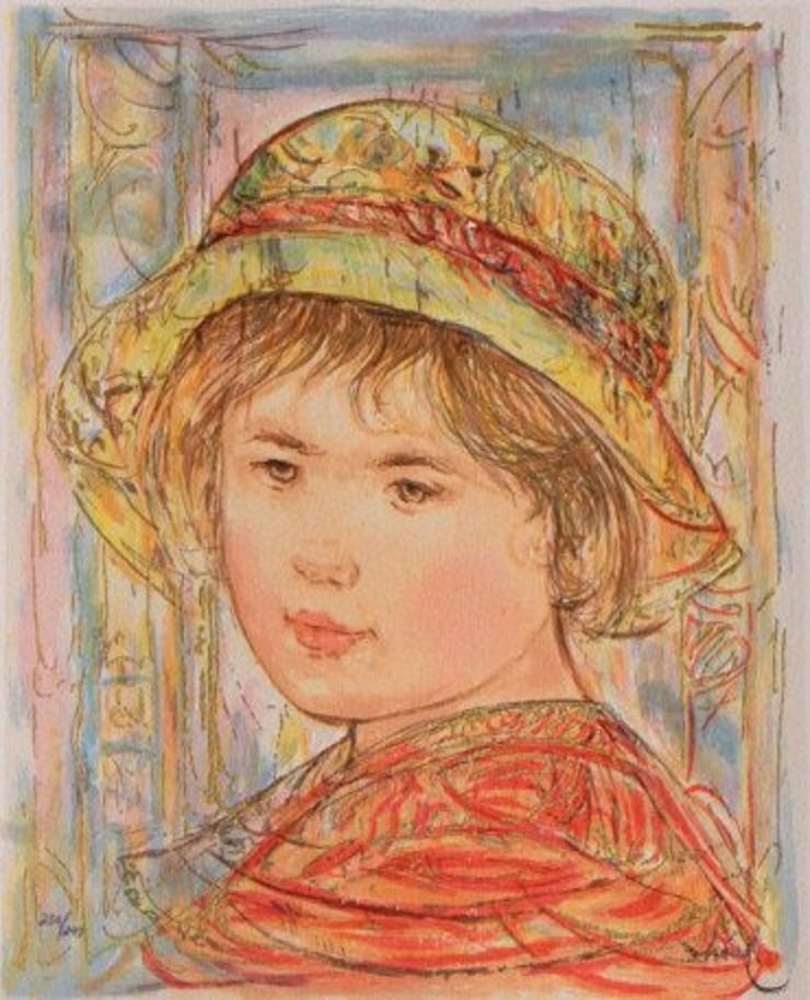 Edna Hibel":Lemual" Signed ltd edit serigraph (1 of 1)