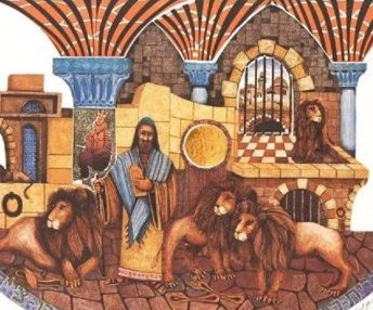Amram Ebgi"Daniel and the Lions" AP Lithograph (1 of 2)