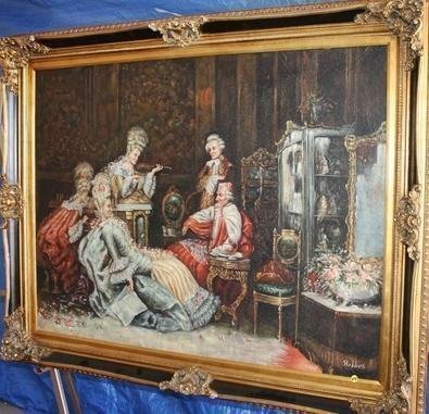 Exceptional European 19th Oil On Canvas Signed Hobbes (1 of 3)