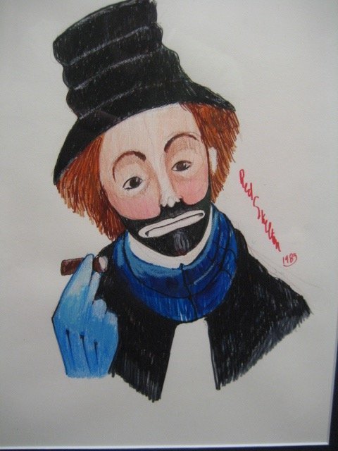 Freddie With Cigar - Original Red Skelton MixMedia (1 of 2)