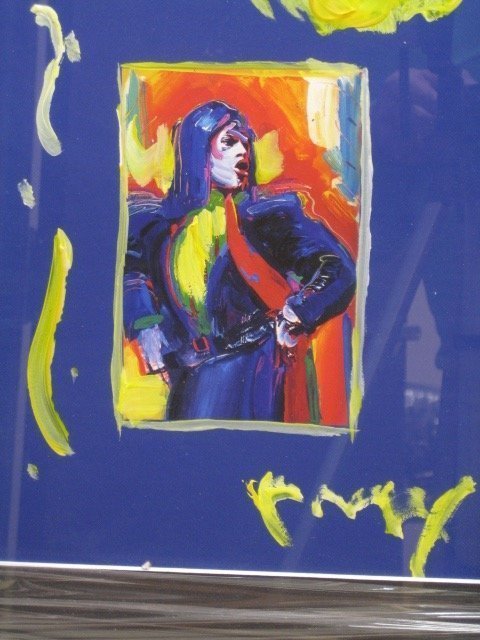 Exquisite original Peter Max mixed media Blue Jagger (1 of 1)