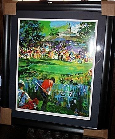 Leroy Neiman Double Signed Lithograph - Tiger Wood (1 of 1)