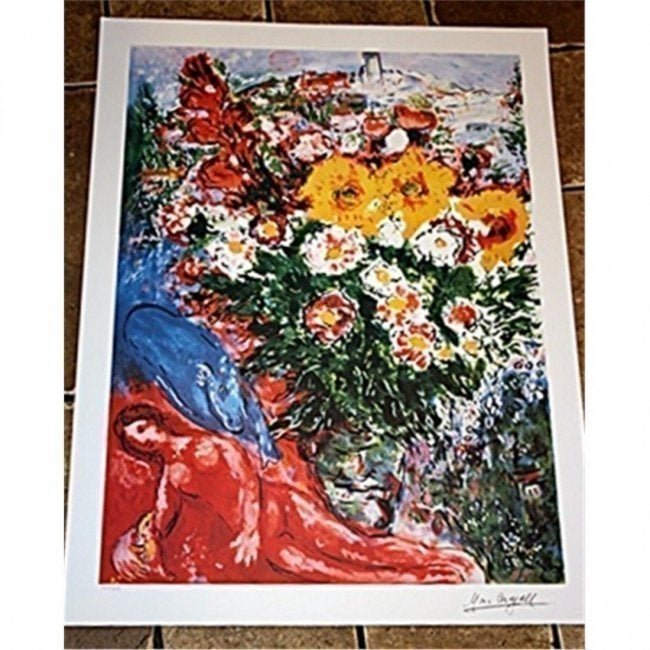 Exquisite Signed M Chagall Lithograph Edit - Les Soucis (1 of 3)