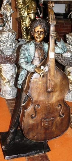 Moreau Attrib: Life Size Exceptional Bronze Boy CELLO (1 of 1)