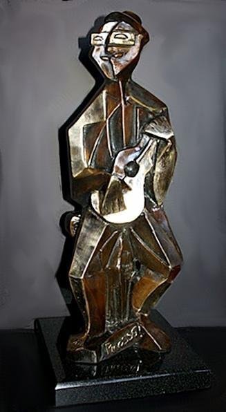 P Picasso Original Bronze Sculpture - GUITAR MAN 1913 E (1 of 3)