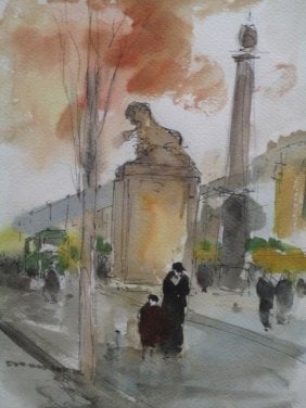 FINE EDOUARD CORTES IMPRESSIONISTIC WATER COLOR SIGNED BY THE ARTIST: FINE EDOUARD CORTES IMPRESSIONISTIC WATER COLOR SIGNED BY THE ARTIST - STUNNING ORIGINAL ARTWORK WELL FRAMED
