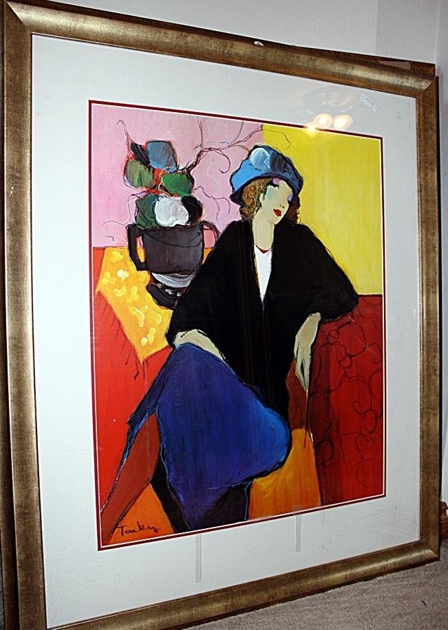 Original signed lithographie "Suzanne" by Tarkay: Itzchak Tarkay (born 1935) is an Austrian-born Israeli painter and watercolourist. In 1944, Tarkay and his family were sent to the Mauthausen Concentration Camp, until Allied liberation freed them a y