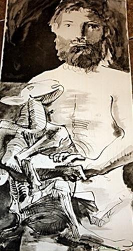 Wonderful Picasso Lithograph - Man with Goat signed (1 of 3)