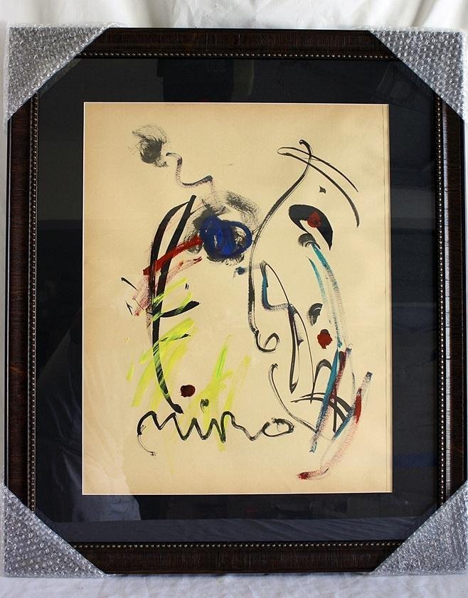 Exquiste Original Miro Gouache on paper COA (1 of 1)