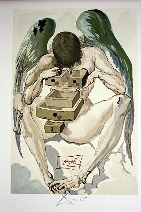 Extrememly Rare Original Salvador Dali Woodblock Signed (1 of 1)