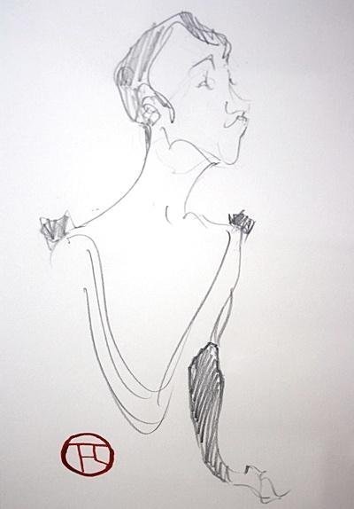 Toulouse Lautrec Original Pencil on Paper -Lady (1 of 2)