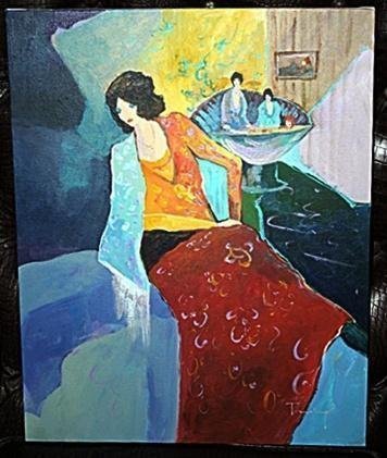 Exquisite Tarkay - Late Afternoon Tea - Oil on Canvas (1 of 2)