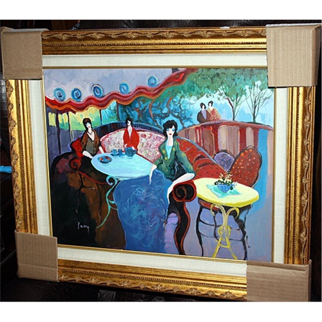 I Tarkay Late Afternoon Tea) Original Oil on Canvas COA (1 of 1)