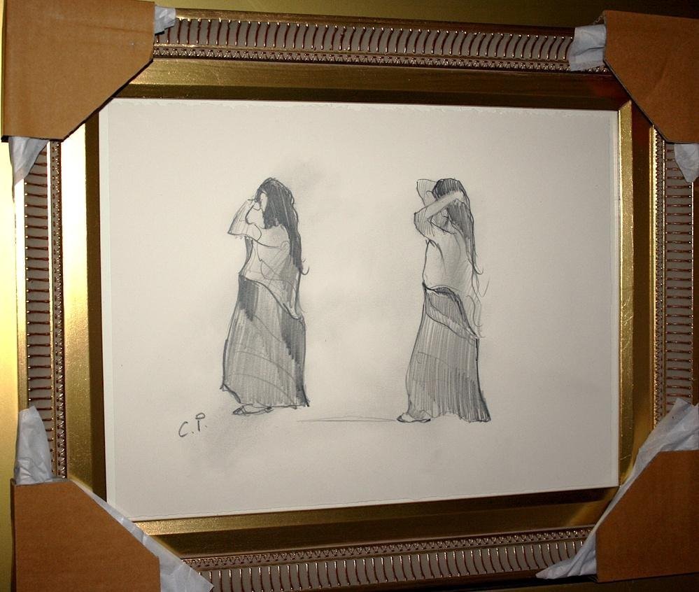 Original Camille Pissarro pencil drawing Unknown title (1 of 2)