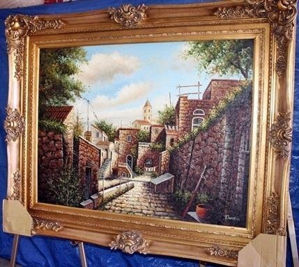 Exquisite Original Oil On Canvas Signed Dawson: Exquisite Italien Style . Original Oil On Canvas Signed Dawson. Beautifully framed. Approx. size: 50" x 62". Museum quality. NO RESERVE . WONDERFUL PIECE !!