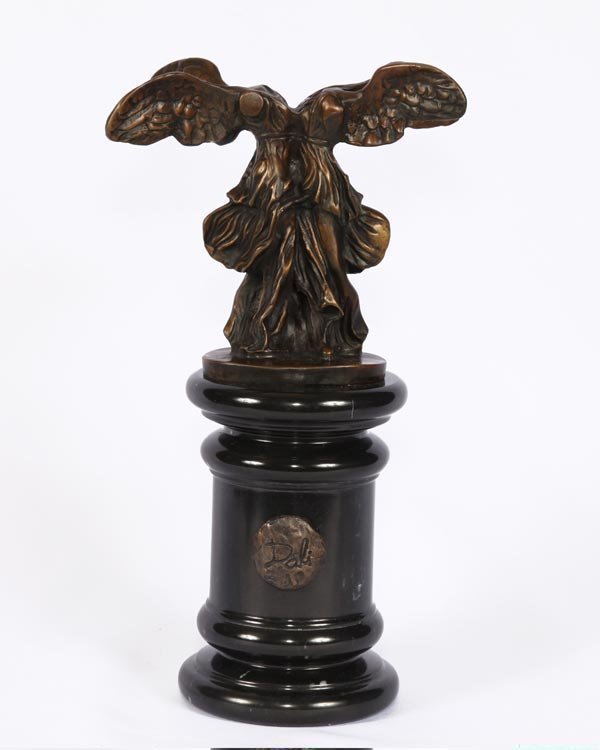 Dali Sculpture-Large Winged Victory Bust on Marble Base (1 of 2)