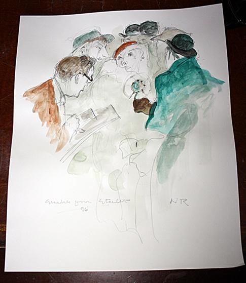 One of Kind Norman Rockwell Original Pencil Watercolor (1 of 2)