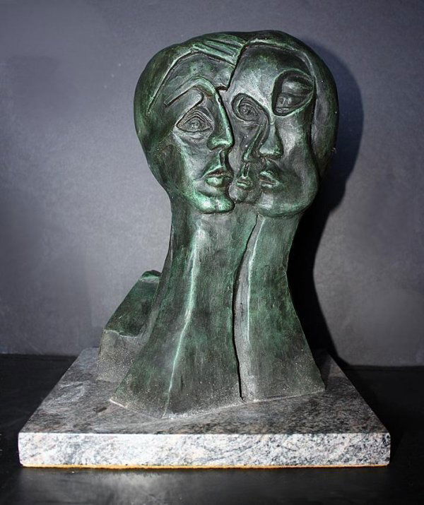 Exquisite Rare Picasso Signed Bronze ED/30 - Three Face (1 of 1)