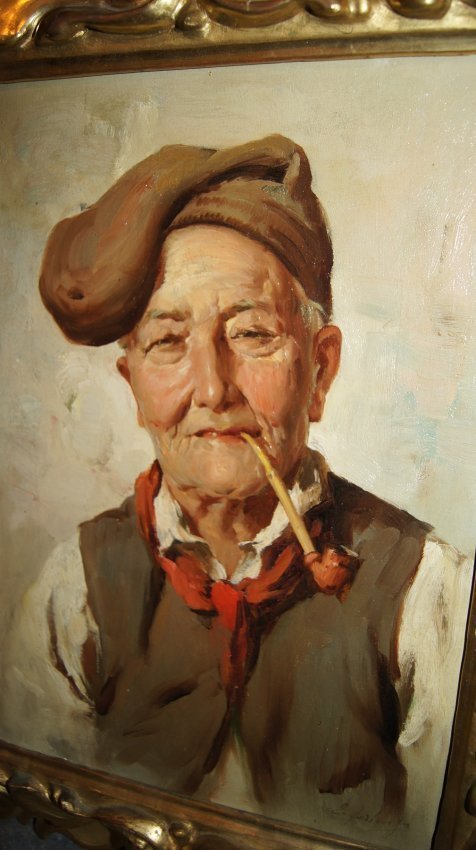Eduardo FORLENZA 18611934 PORTRAIT OF ITALIAN FISHERMAN: PORTRAIT OF NEAPOLITAN FISHERMAN - PESCATORE NAPOLETANO BY Eduardo FORLENZA 1861-1934, OIL ON CANVAS LAID ON BOARD, SIGNED, FRAMED. MEASURES: 40 X 30 CM UNFRAMED, 54 X 44 CM FRAMED. WORLDWIDE SHIPPING