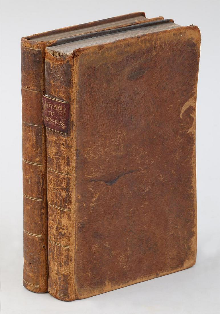 Voyage de M. De Lesseps: ''Journal Historique du Voyage de M. De Lesseps,'' by Jean Baptiste Barthelemy de Lesseps, 1790, Paris: de L'imprimerie Royale, Volumes I and II, each volume with one folding map, title page stamped '