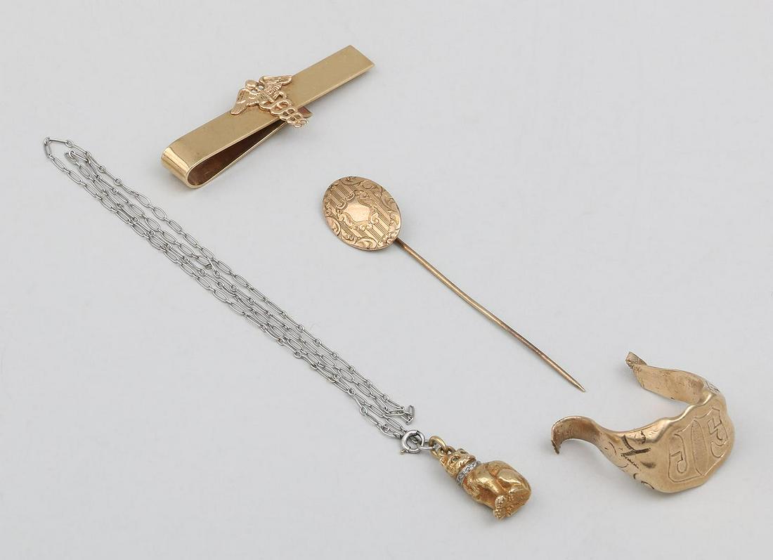 Group of (4) 14k gold pieces (1 of 5)