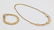 Group of (2) 14k gold and pearl jewelry items