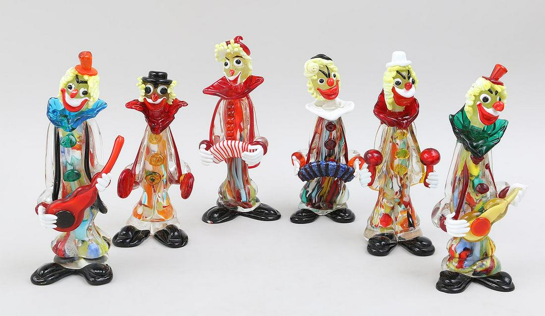Group of (6) Murano glass clowns (1 of 15)